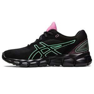 asics women's gel-quantum lyte ii sportstyle shoes, 10, black/ice green