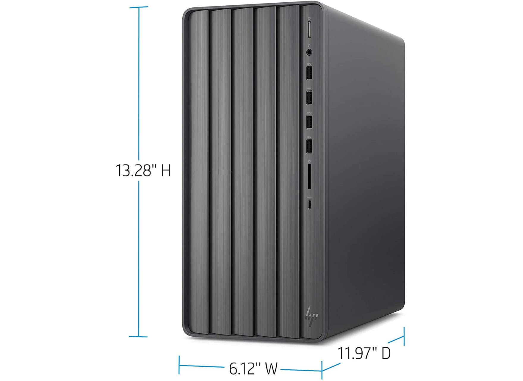 HP Envy Desktop Computer, 11th Gen Intel i5-11400 Processor, HDMI, VGA, USB-C, Wi-Fi 6, Bluetooth, SD Card Reader, Wireless Mouse&KB, Windows 11 Home (32GB RAM | 1 TB PCIe SSD)