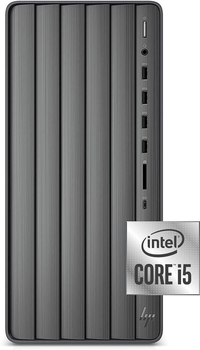 HP Envy Desktop Computer, 11th Gen Intel i5-11400 Processor, HDMI, VGA, USB-C, Wi-Fi 6, Bluetooth, SD Card Reader, Wireless Mouse&KB, Windows 11 Home (32GB RAM | 1 TB PCIe SSD)