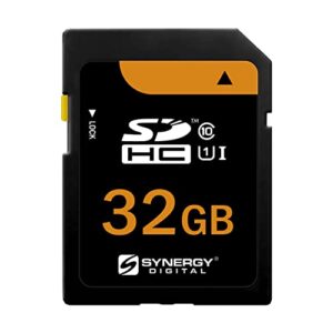 synergy digital 32gb, sdhc uhs-i memory card - class 10, u1, 100mb/s, 300 series