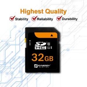 Synergy Digital 32GB, SDHC UHS-I Memory Cards - Class 10, U1, 100MB/s, 300 Series - Pack of 2