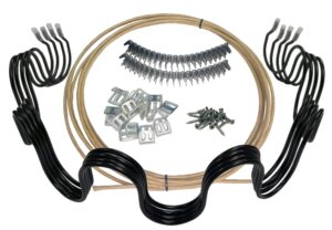 24" inch sofa seat replacement coil with 25' ft spring wire, 40 stay clips & 8 upholstery clips repair kit