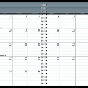 House of Doolittle 2024 Calendar Planner, Monthly, Black Cover, 8.5 x 11 Inches, December - January (HOD26202-24)