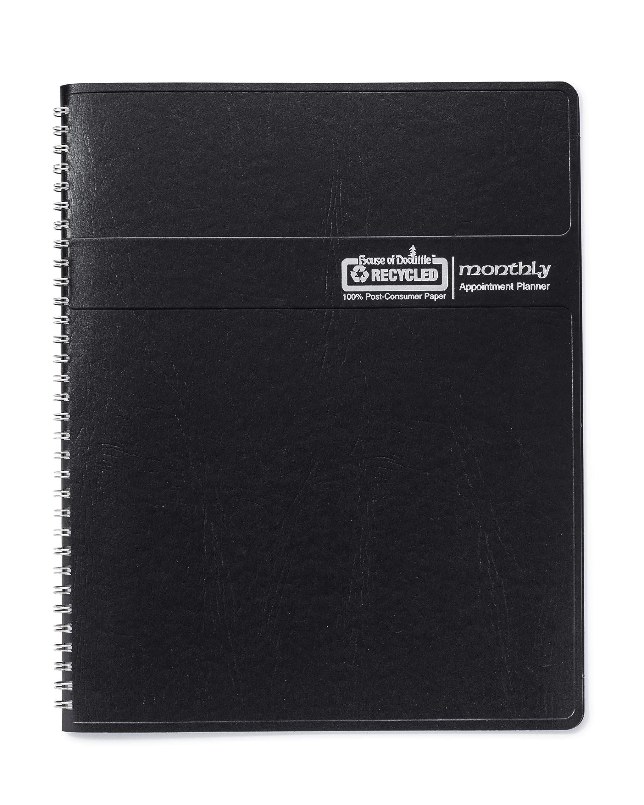 House of Doolittle 2024 Calendar Planner, Monthly, Black Cover, 8.5 x 11 Inches, December - January (HOD26202-24)