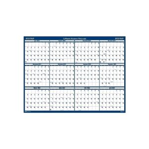 2023-2024 House of Doolittle 37-inch x 24-inch Academic Yearly Wet-Erase Wall Calendar, Reversible, Blue (395-24)