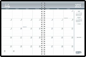 2023-2024 house of doolittle 8.5-inch x 11-inch academic monthly planner, black (26502-24)