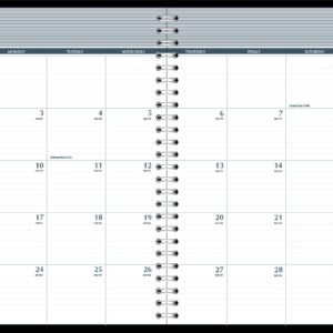 2023-2024 House of Doolittle 8.5-inch x 11-inch Academic Monthly Planner, Black (26502-24)