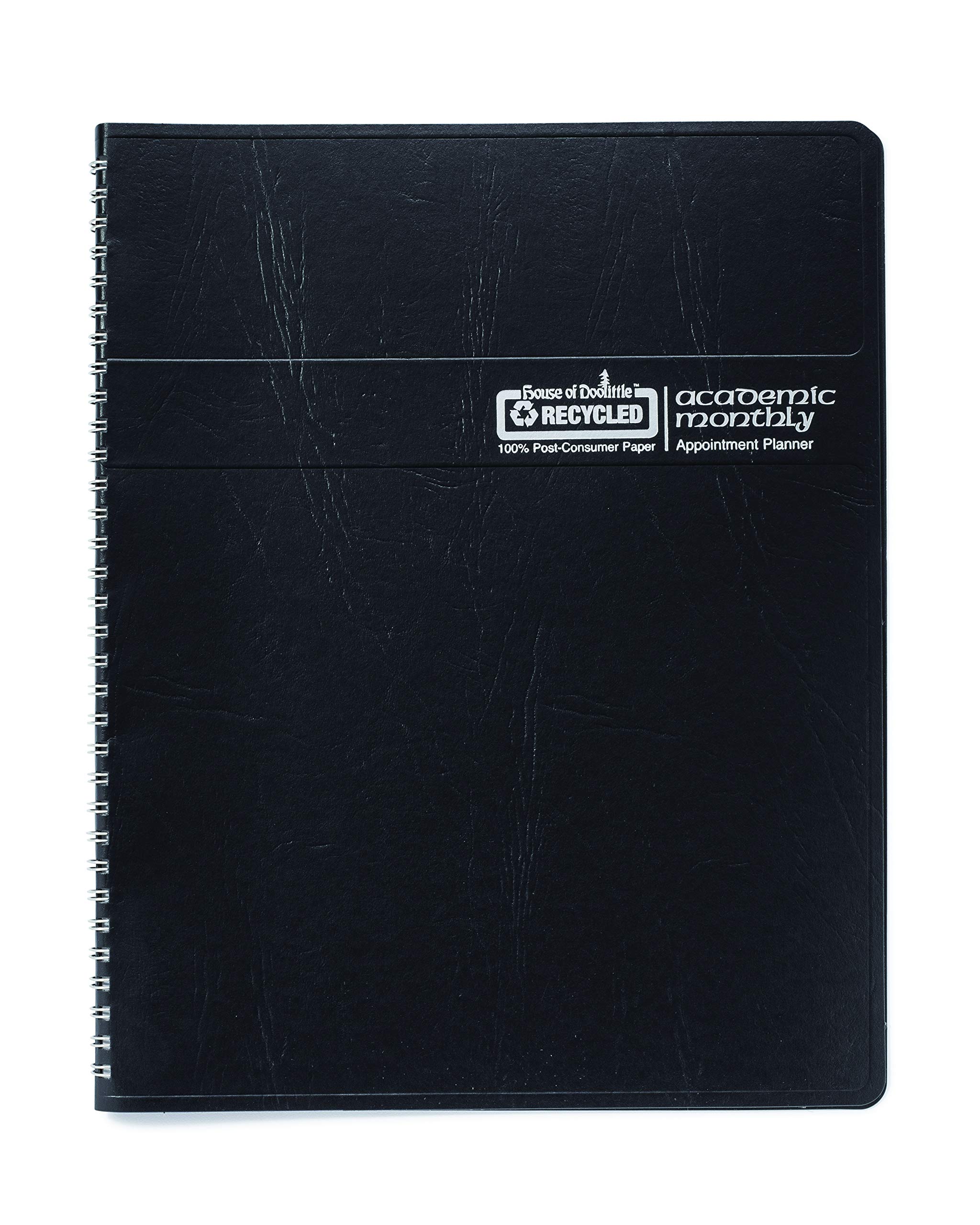 2023-2024 House of Doolittle 8.5-inch x 11-inch Academic Monthly Planner, Black (26502-24)