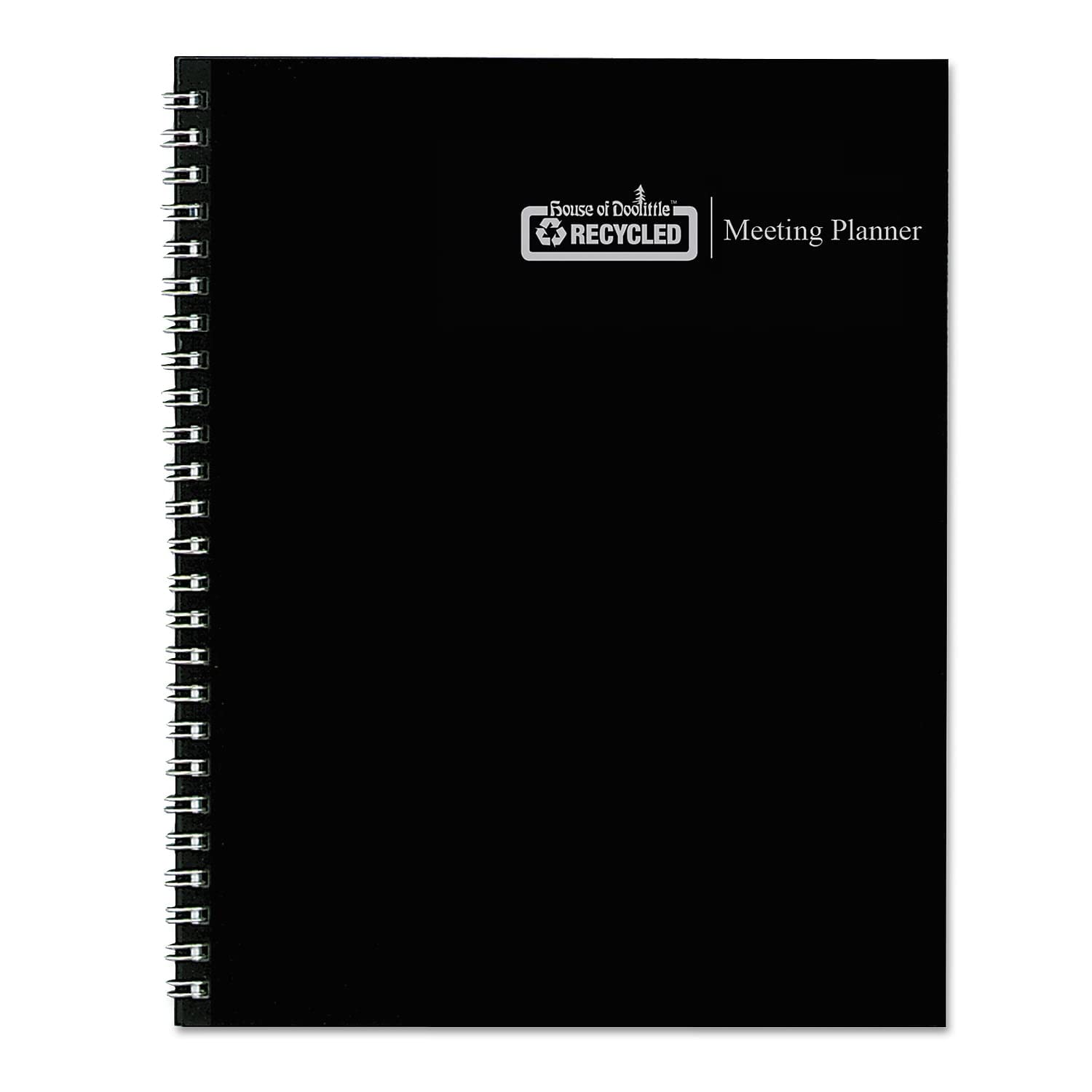 2024 House of Doolittle 11 x 8.5 Recycled Meeting Note Planner, Black Cover (HOD583992)