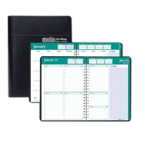 2024-2025 house of doolittle express track 8.5 x 11 weekly & monthly appointment book, black (hod29602)