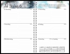 house of doolittle 2023-2024 weekly academic planner assignment book, blue vinyl, 5 x 8 inches, august - august (hod274rtg26-24)