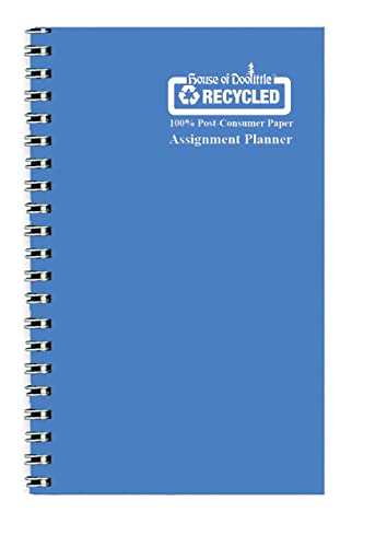 House of Doolittle 2023-2024 Weekly Academic Planner Assignment Book, Blue Vinyl, 5 x 8 Inches, August - August (HOD274RTG26-24)