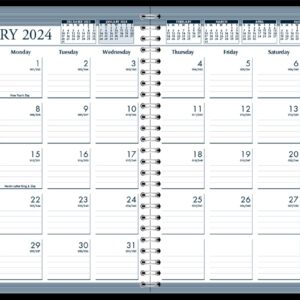 House of Doolittle 2024 Weekly And Monthly Planner Calendar, Black Cover, Tabbed, 8.5 x 11 Inches, January - December (HOD28302-24)