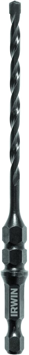 Irwin Tools 5/32" X 5" Drill Bit for 3/16" Concrete Screw Installation, 1/4 Inch Impact Gun Ready (5 Pack)