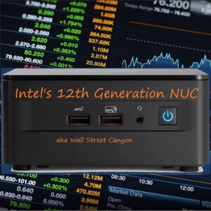 intel nuc mini pc wall street canyon nuc12wshi7 i7-1260p,12 cores,16 threads, running with windows 10 pro, 32gb ram + 1tb nvme, 4.7ghz intel iris xe graphics, 4k displays or one 8k display