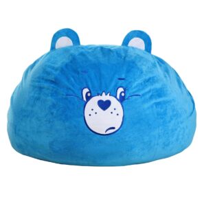 Fun Costumes Care Bears Grumpy Bear Plush Pouf Decoration, Super Soft Cushioned Blue Bean Bag Chair, Home & Bedroom Ottoman Decor ST
