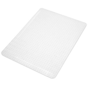 workonit 46" x 60" x2.2mm thick office chair desk floor mat for low pile carpet, clear