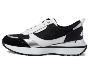 michael kors flynn trainer black/optic white 9 m