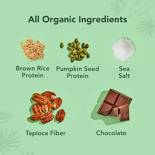 ALOHA Organic Plant Based Protein Bars | Chocolate Caramel Pecan | 12 Count, 1.98oz Bars | Vegan, Low Sugar, Gluten Free, Paleo Friendly, Low Carb, Non-GMO, Stevia Free, Soy Free, No Sugar Alcohol Sweeteners