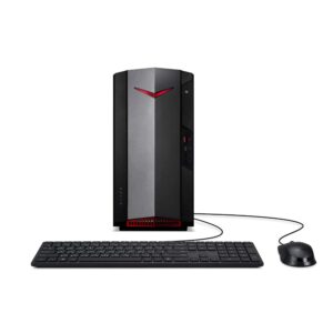 acer Nitro 50 Gaming Desktop, Intel Core i5-12400F, NVIDIA GeForce GTX 1650, 32GB RAM, 2TB PCIe SSD, HDMI, RJ45, Wired KB & Mouse, Wi-Fi 6, Windows 11 Home, Black