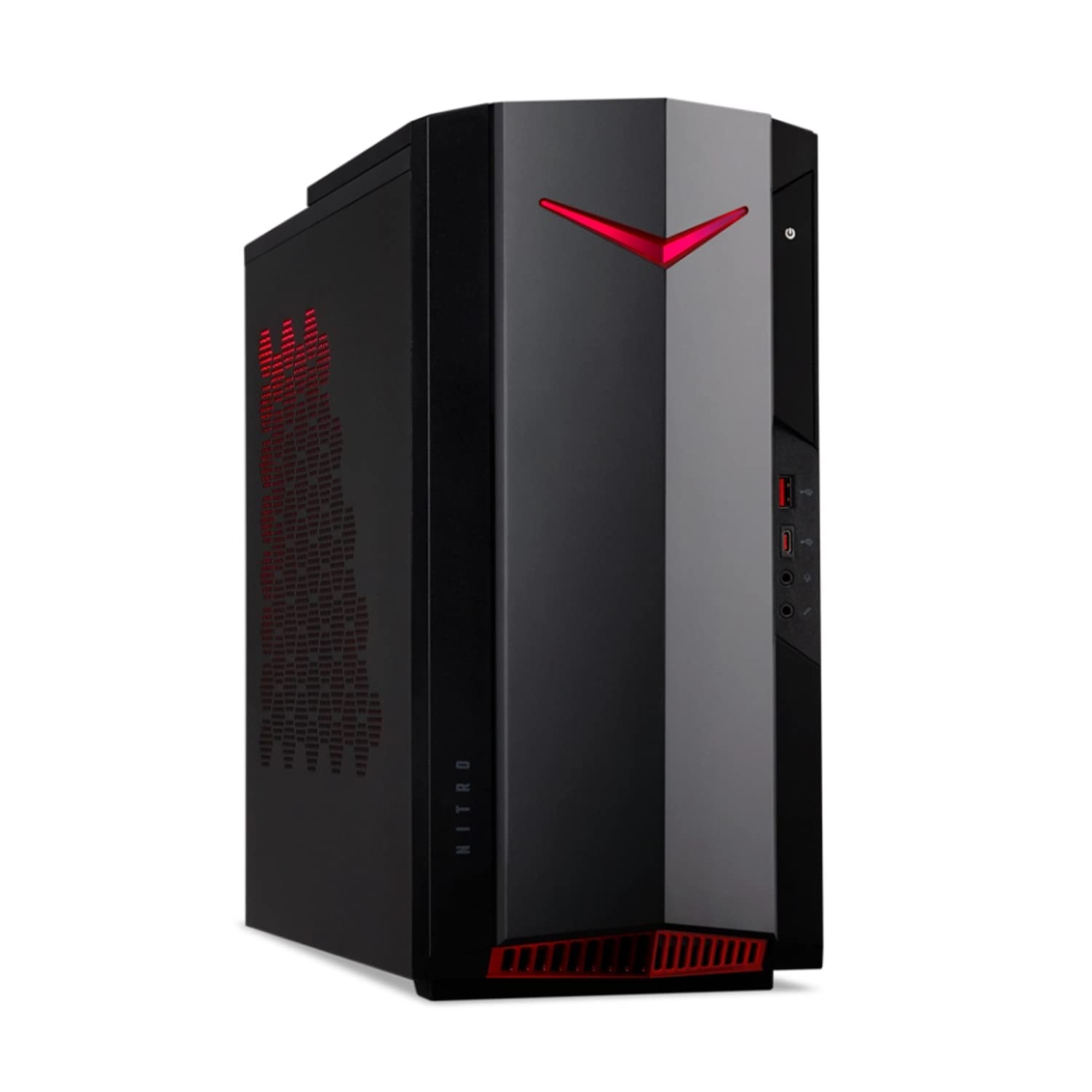 acer Nitro 50 Gaming Desktop, Intel Core i5-12400F, NVIDIA GeForce GTX 1650, 32GB RAM, 2TB PCIe SSD, HDMI, RJ45, Wired KB & Mouse, Wi-Fi 6, Windows 11 Home, Black