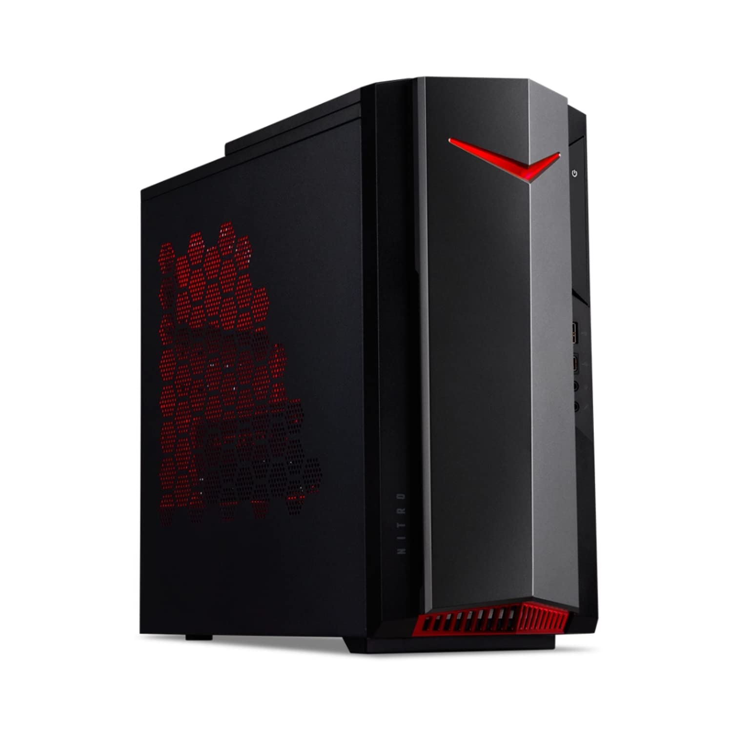 acer Nitro 50 Gaming Desktop, Intel Core i5-12400F, NVIDIA GeForce GTX 1650, 32GB RAM, 2TB PCIe SSD, HDMI, RJ45, Wired KB & Mouse, Wi-Fi 6, Windows 11 Home, Black