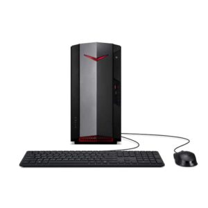 Acer Nitro 50 Gaming Desktop, Intel Core i5-12400F, NVIDIA GeForce GTX 1650, 32GB RAM, 512GB PCIe SSD + 1TB HDD, HDMI, RJ45, Wired KB & Mouse, Wi-Fi 6, Windows 11 Home, Black, (Nitro N50-640)