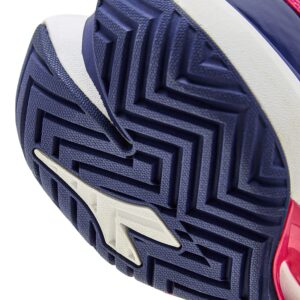 Diadora Women's Finale All Ground Tennis Shoe (Pink Yarrow/White/Blueprint, 7.5)