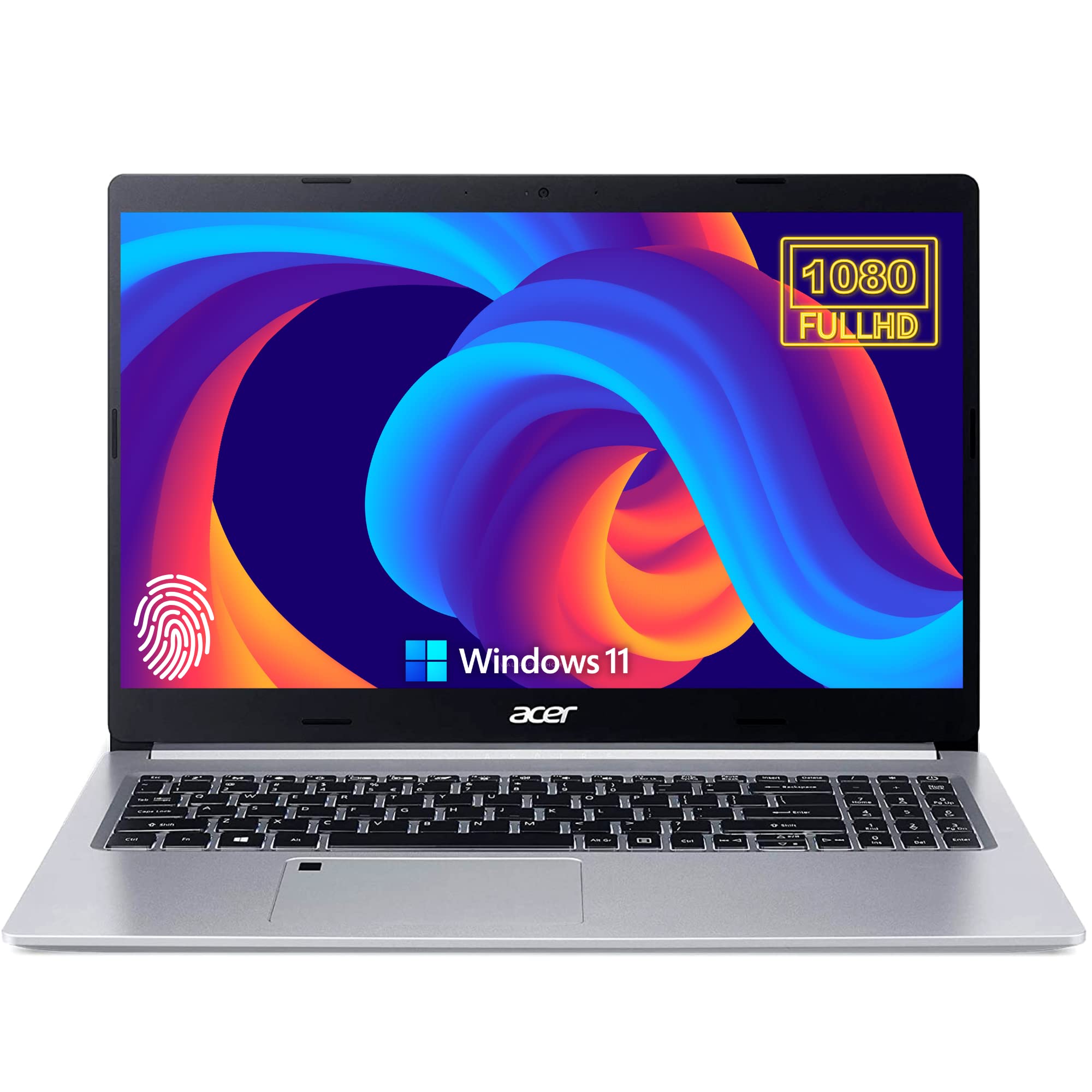 acer 2023 Newest Aspire 5 Slim Laptop, 15.6" Full HD Display, 8GB RAM, 256GB SSD Storage, AMD Ryzen 4-Core Processor, Backlit Keyboard, Fingerprint Login, HDMI, Ethernet Port, Type-C, Windows 11 S