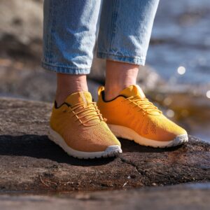 Icebug Eli RB9X Walking Shoe with Traction Sole, Mustard, 6.5