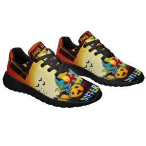 Dare to Be Different Autism Awareness Halloween Shoes for Men Women Running Sneakers Breathable Casual Sport Tennis Shoes Gift for Him Her Black Size 11