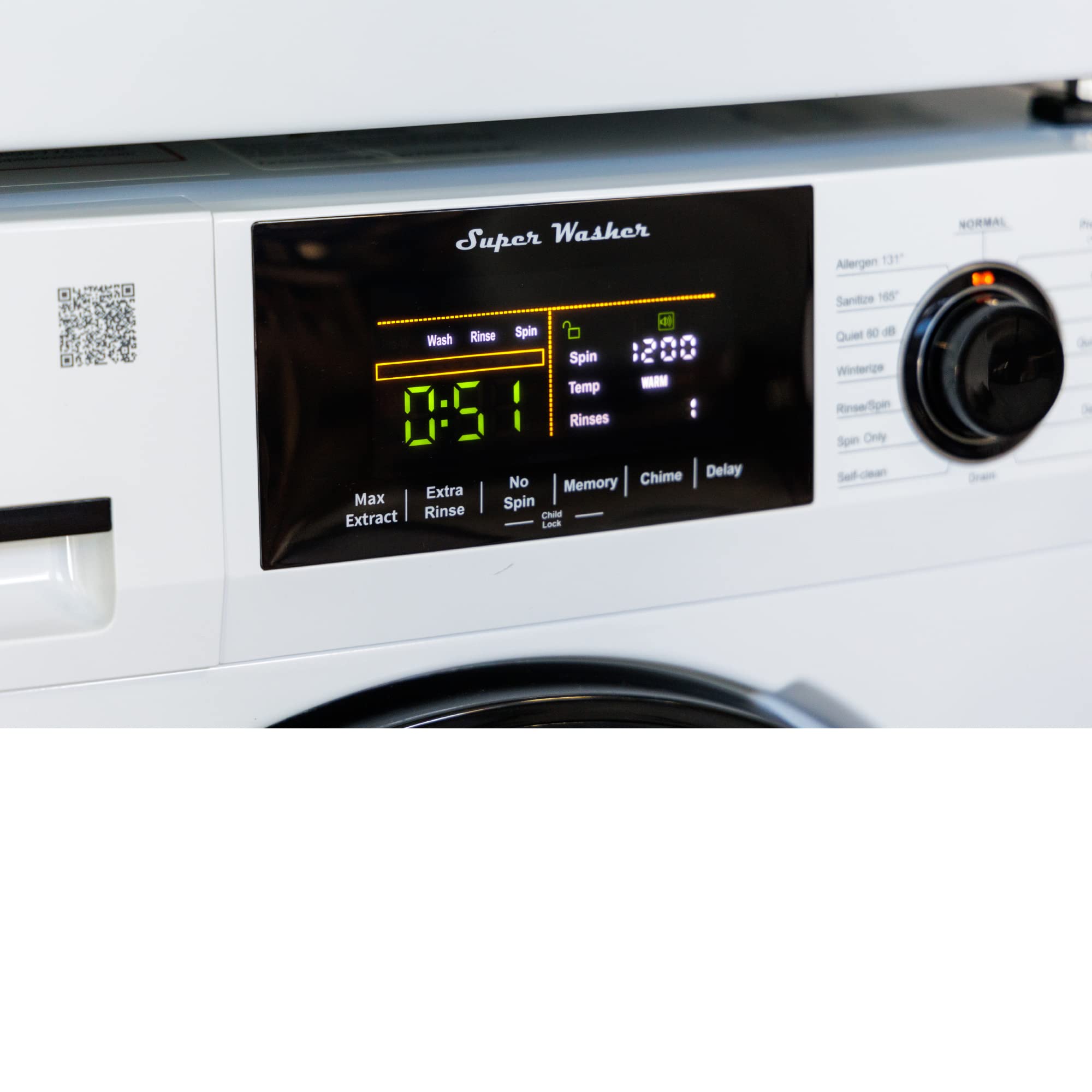 Equator Power Touch 18 lbs Compact 110V Washer +220V Vented Digital 4cf Dryer