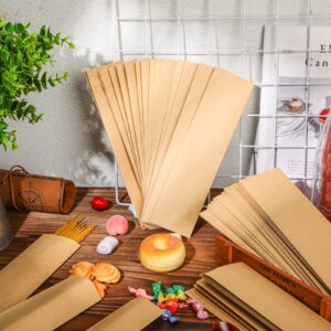 Geelin 500 Pcs Paper Silverware Bags 10" x 2-3/4" Kraft Utensils Sleeves for Restaurant Flatware Holder Unprinted Cutlery Bags Chopsticks Holder Christmas Wedding Party Tableware(Kraft Color)