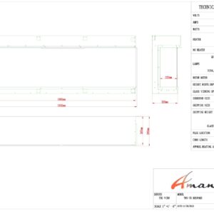 Amantii TRV-75-BESPOKE Tru View Bespoke - 75" Indoor/Outdoor 3 Sided Electric Fireplace, WiFi, Bluetooth, Speaker, and a Selection of Media Options