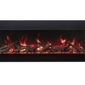 Amantii TRV-75-BESPOKE Tru View Bespoke - 75" Indoor/Outdoor 3 Sided Electric Fireplace, WiFi, Bluetooth, Speaker, and a Selection of Media Options