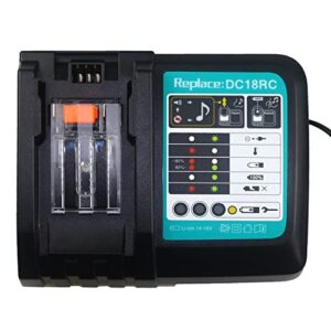 ironfist lithium-ion battery charger 14.4v 18 volt with led screen replacement for makita lithium-ion batteries bl1850 bl1840b bl1820 bl1815 bl1860 bl1430 bl1450 bl1830