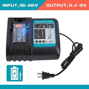 IRONFIST Lithium-Ion Battery Charger 14.4V 18 Volt with LED Screen Replacement for Makita Lithium-Ion Batteries BL1850 BL1840B BL1820 BL1815 BL1860 BL1430 BL1450 BL1830