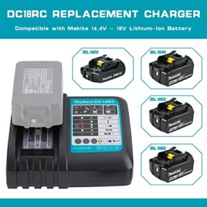 IRONFIST Lithium-Ion Battery Charger 14.4V 18 Volt with LED Screen Replacement for Makita Lithium-Ion Batteries BL1850 BL1840B BL1820 BL1815 BL1860 BL1430 BL1450 BL1830