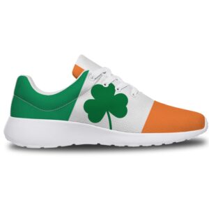 St. Patrick's Day Irish Flag Shamrock Shoes for Men Women Running Sneaker Comfortable Lightweight Tennis Shoes Gifts for Sister,US Size 9.5 Women/8 Men