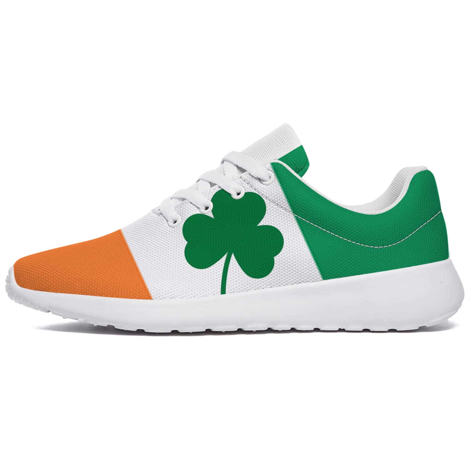 St. Patrick's Day Irish Flag Shamrock Shoes for Men Women Running Sneaker Comfortable Lightweight Tennis Shoes Gifts for Sister,US Size 9.5 Women/8 Men