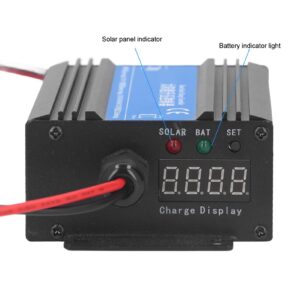 300W LED Boost MPPT Solar Charge Controller, 24V 36V 48V 60V 72V Solar Boost Charge Controller for Electric Vehicle, Solar Panel Battery Regulator for Lead Acid, Lithium Batteries