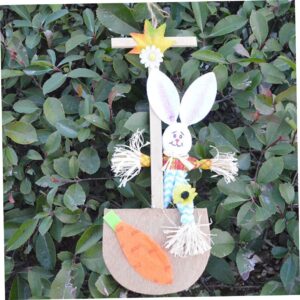 NOLITOY 4 Pcs Easter Decoration Tiger and Bunny DIY Carrots Craft Ornament Easter Bunny Plaque Outdoor Spring Decor House Accessories for Home Easter Decor Supplies Guitar Ornaments Fabric