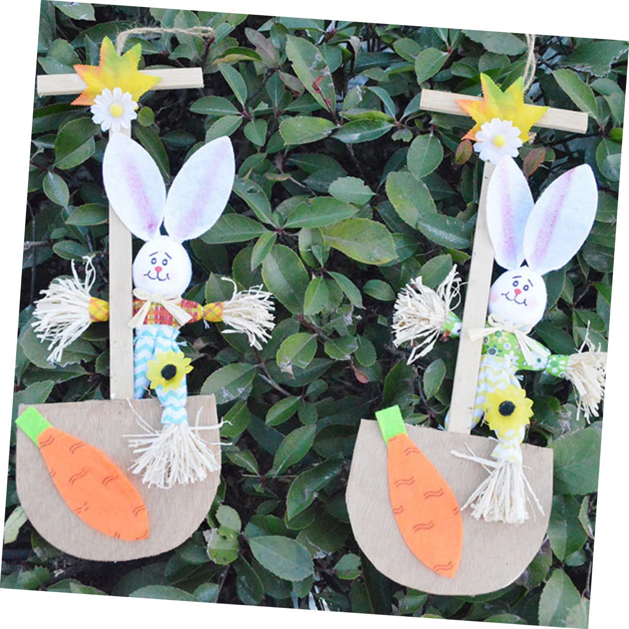 NOLITOY 4 Pcs Easter Decoration Tiger and Bunny DIY Carrots Craft Ornament Easter Bunny Plaque Outdoor Spring Decor House Accessories for Home Easter Decor Supplies Guitar Ornaments Fabric