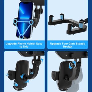 HNDJYT Rear View Mirror Phone Holder for car,Phone Mount for Car, Rotatable Car Phone Mount Rearview Mirror Phone Holder for Car Compatible with iPhone Samsung LG All 4-7 Inch Cell Phones