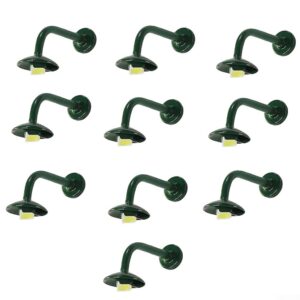 10pcs Model Railway 1:87 Hanging Lamp Outdoor Wall Goose Neck Light HO Scale LED