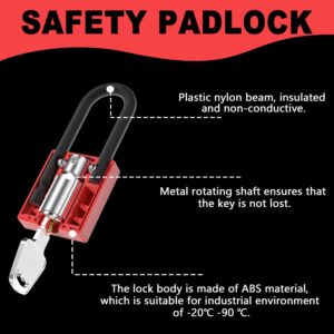 smseace 1Set Gate Valve Lockout with Safety Padlock Suited for 1 to2-1/2 Valve Handles Water Valve Lockout Device Gas Valve Lockout Hose Bib Lock for Outdoor Faucet Knob，Water Spigot，Hose Lock