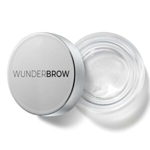 wunderbrow fix it clear eyebrow gel, long lasting lamination effect, includes dual ended brush, vegan & cruelty free