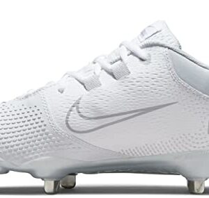 Nike Hyperdiamond 4 Pro Women's Softball Cleat SZ 8 White/Grey