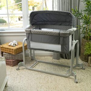 Ingenuity Dream Hero Starlight 3-in-1 Co-Sleeping Bassinet and Crib - Lume (Grey), Unisex, Newborn to 12 Months