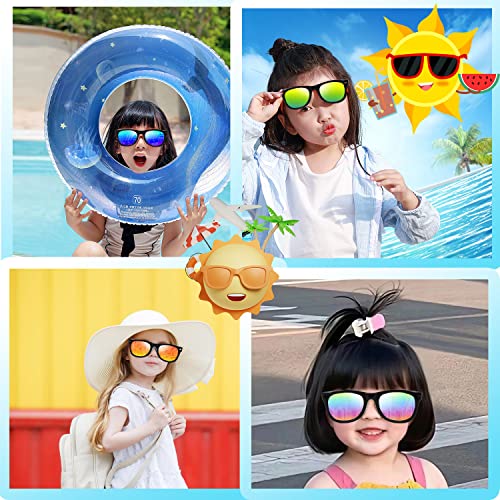 Kids Sunglasses Bulk,24 Pack Sunglasses Kids Party Favor for Kids Age 4-8-12, Neon Sunglasses with UV400 Protection Pool Party Toys, Goody Bag Stuffers, Summer Toys for Boys and Girls.